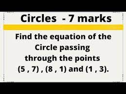 Equation Of Circle Passing Through