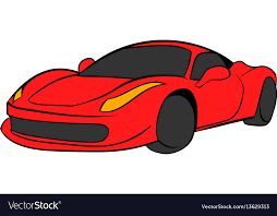 Red Car Icon Cartoon Royalty Free
