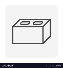 Concrete Block Icon Royalty Free Vector