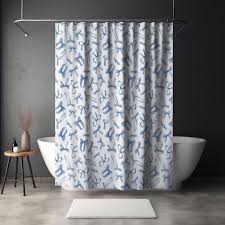 Blue Bows Shower Curtain Coquette
