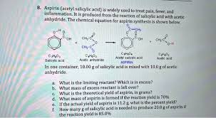 Solved Aspirin Acetylsalicylic Acid