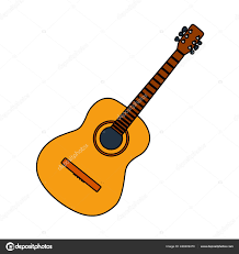 Icon Acoustic Guitar Editable Outline