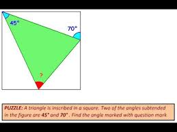 Puzzle Area Of A Triangle In A Square