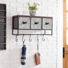 Galvanized Metal Wall Organizer