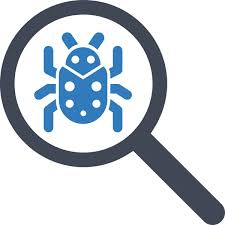 Bug Magnifier Malware Icon Stock Vector