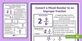 Mixed Fraction To Improper Fraction