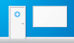 Medical Background Simple White Door