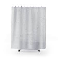 Bathroom White Shower Curtain