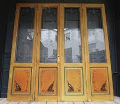 Art Nouveau Double Door With Etched