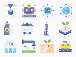 90 Industry Icon Set Flat Icons