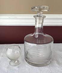 Vintage Glass Wine Decanter 10 Tall