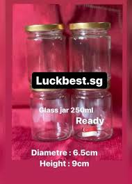 2023 Glassjar Glass Jar 250ml Gold Cap