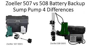 Zoeller 507 Vs 508 Battery Backup Sump Pump