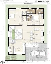 45 X 60 East Facing Floor Plan
