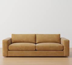 Carmel Wide Arm Leather Sofa Pottery Barn