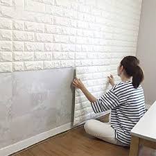 L And Stick White Brick 3d Wall