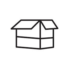Cardboard Box Icon Vector Template Logo