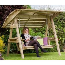2 Seat Wooden Garden Swing Chair Seat