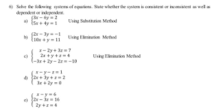 Solved 6 Solve The Following Systems