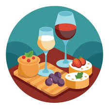 Wine And Cheese Icon Vector Art Icons
