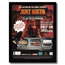 2002 Duke Nukem Advance Framed Print Ad