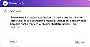 I Have Cleared All Interviews Verizon