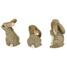 Design Toscano The Bunny Den Garden Rabbit Statues Set Of 3