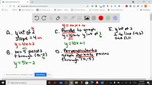 Solved Write A Y Form Equation Of Each