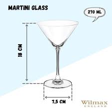 Martini Glass Set Of 6 In Plain Box Wl