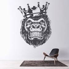 King Gorilla Wall Decal Sticker Ws