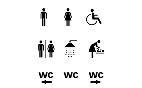 Premium Vector Restroom Sign Icons