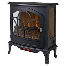 Muskoka 25 In Curved Front Infrared Panoramic Electric Stove Black
