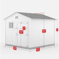 Professionally Installed Tahoe Series Modesto 10 Ft W X 12 Ft D Wood Storage Shed 7 Ft High Sidewall 120 Sq Ft