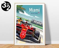 Miami F1 Poster Formula1 Print Home