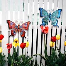 2 Pcs Metal Erfly Wall Decor