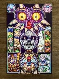 Majora S Mask Stained Glass Poster
