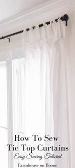 How To Make Curtains Tie Top Curtain