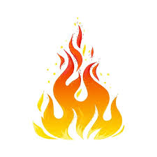 Fire Flame Icon Isolated Bonfire Sign