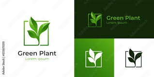 Growth Plant Green Nature Logo Design