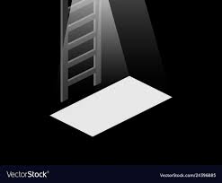 Open Door To Basement Stairs Vector Image