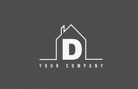D Alphabet Letter Icon Logo Of A Home