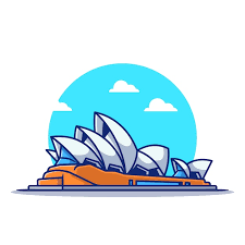 Sydney Opera House Cartoon Icon