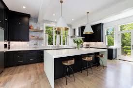 Glamorous Look With Black Kitchen Cabinets
