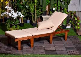 Wooden Sun Lounger Set Outdoor