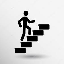 Man On Stairs Icon Vector On Logo