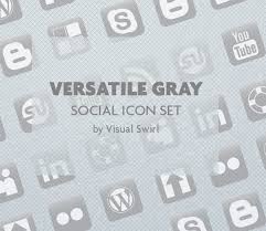 Versatile Gray A Social Media Icon Set