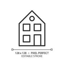 Story House Icon Two Vector Images