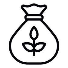 Plant Seed Bag Icon Outline Style