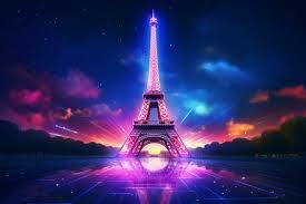 Paris Eiffel Tower Background Stock