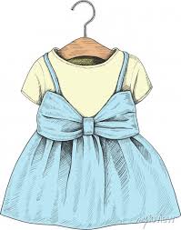 Baby Girl Wardrobe Blue Dress With A